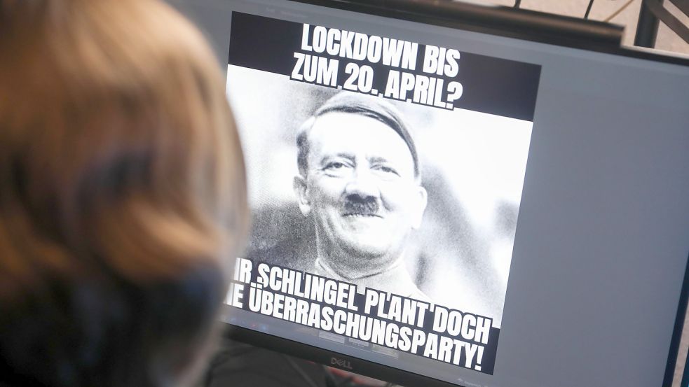 „Witzige“ Bildchen mit Adolf Hitler: keine Seltenheit in einschlägigen Telegram-Kanälen. Auch bei der Recherche zu „Thor“ kamen solche Bilder regelmäßig vor. Doch wie lief die REcherche überhaupt ab? Symbolfoto: Hock