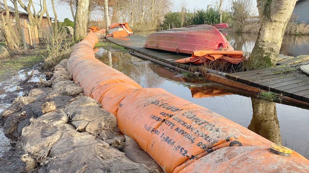 Das Wasser ist inzwischen etwas zurückgewichen. Foto: Böning