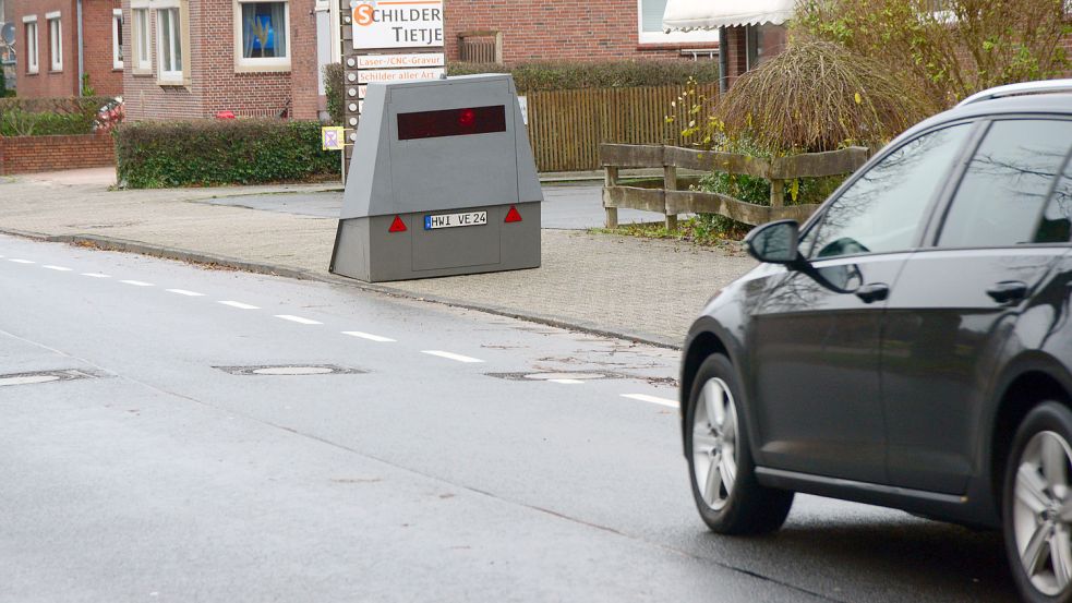 Das Messgerät, das die Stadt derzeit testet, ist etwas unscheinbarer als das erste. Zuletzt stand es am Steinweg. Foto: F. Doden