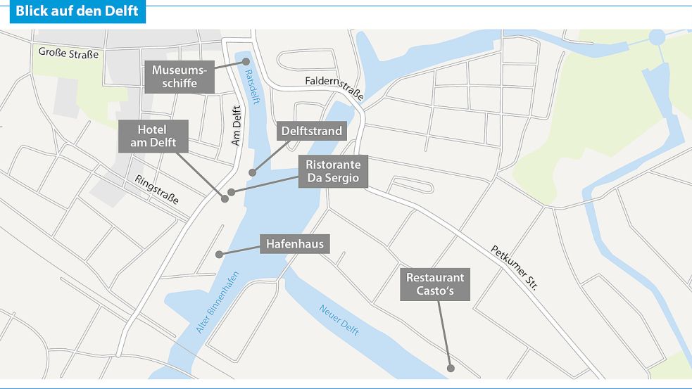 Rund um den Delft gibt es schon viele Attraktionen. Einige sollen noch dazu kommen. Grafik: J. Will