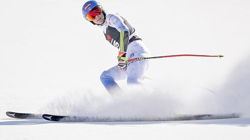 Meldete sich nach Olympia zurück: Mikaela Shiffrin aus den USA. Foto: Gian Ehrenzeller/KEYSTONE/dpa