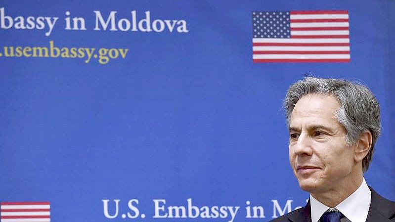 US-Außenminister Antony Blinken erwägt einen Importstopp für Öl aus Russland. Foto: Olivier Douliery/POOL AFP/AP/dpa