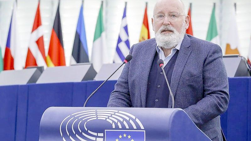 Frans Timmermans, geschäftsführender Vizepräsident der Europäischen Kommission, will, dass die EU bei der Energieversorgung unabhängiger wird. Foto: Julien Warnand/EPA / POOL/AP/dpa