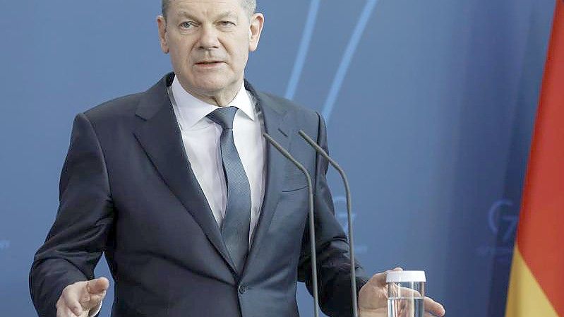 Bundeskanzler Olaf Scholz sieht derzeit keine Möglichkeit für einen Boykott russischer Energielieferungen. Foto: Odd Andersen/POOL AFP/dpa