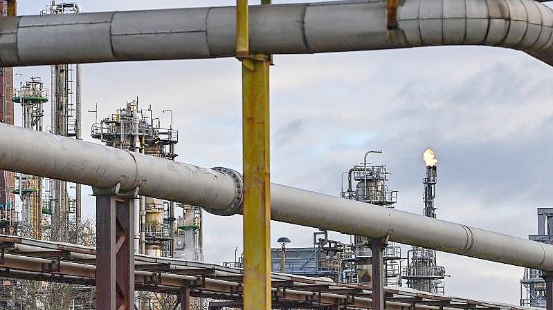 Aktuell kommt noch russisches Rohöl in deutschen Raffinerien an - doch der Druck in der Bevölkerung wächst, Russland mit einem Energie-Embargo zu belegen. Foto: Patrick Pleul/dpa-Zentralbild/ZB