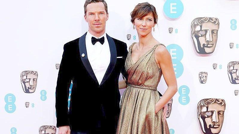 Benedict Cumberbatch und seine Frau Sophie Hunter bei der Gala in London. Foto: Ian West/PA Wire/dpa