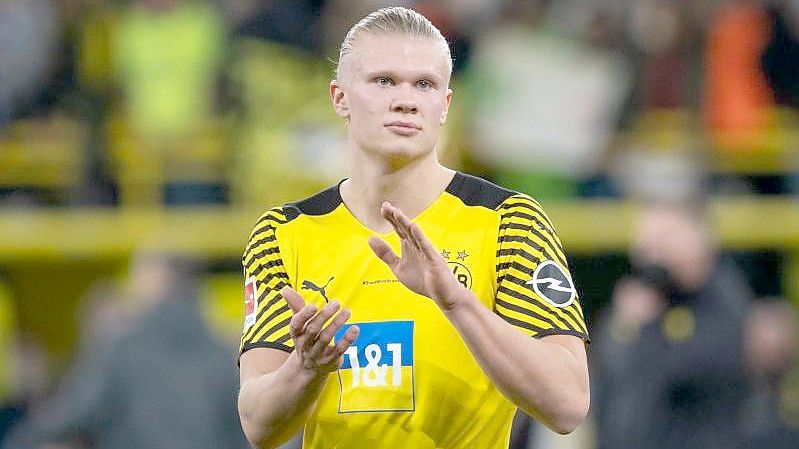 Kam gegen Bielefeld knapp 30 Minuten zum Einsatz: Dortmunds Erling Haaland. Foto: Bernd Thissen/dpa