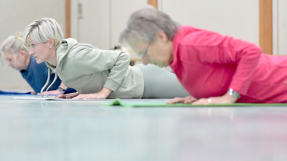 Die meisten Patienten in Ostfriesland haben mit Wirbelsäulenerkrankungen oder Rückenproblemen zu kämpfen. Hier ein Bild von der Gruppe von Frisia Loga. Foto: Ortgies