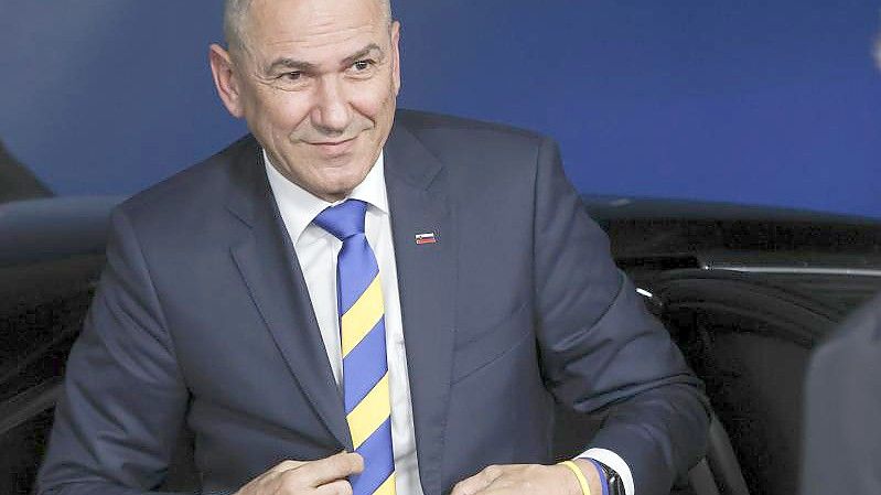 Der slowenische Regierungschef Janez Jansa. Foto: Yves Herman/Pool Reuters/AP/dpa