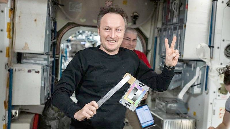 Geburtstagskind Matthias Maurer: Der deutsche Astronaut verbringt seinen diesjährigen Ehrentag im Weltall - auf der Internationalen Raumstation ISS. Foto: ESA/NASA/dpa
