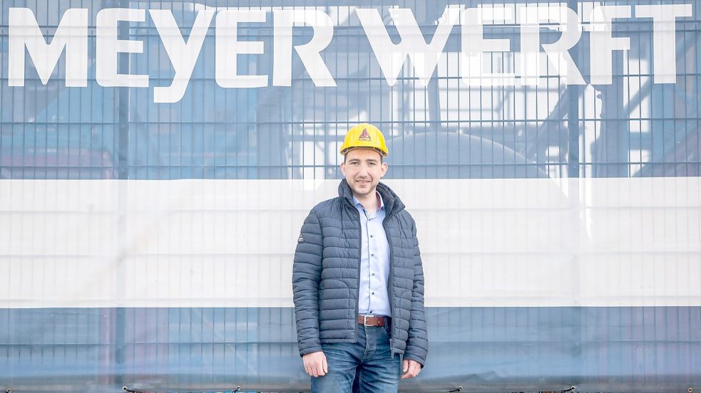 Der alte und neue Betriebsratschef auf der Meyer-Werft: Nico Bloem. Foto: Schuldt/DPA