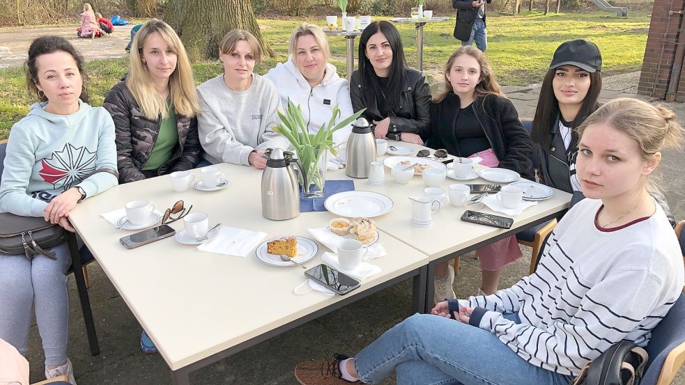 Im „Café Welcome“ tauschen sich die geflüchteten Frauen aus. Foto: Nording