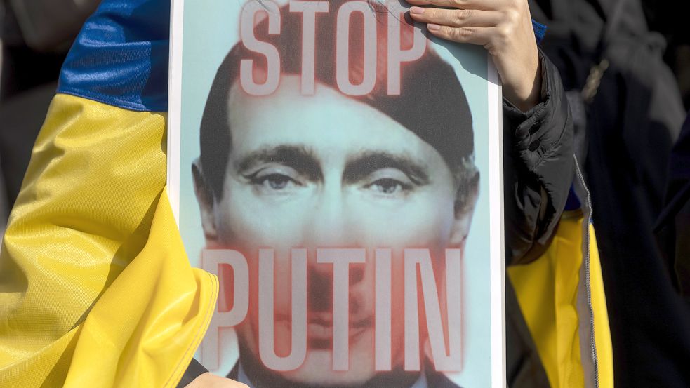 Protest gegen Wladimir Putin weltweit. Foto: AP