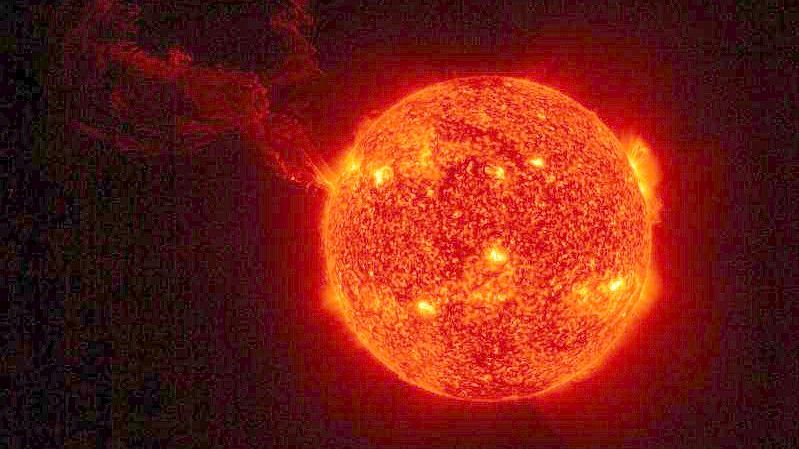 Sonneneruption, aufgenommen von der Sonde „Solar Orbiter“. Foto: Solar Orbiter/EUI Team/ESA & NASA/dpa