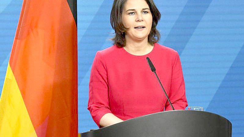 Außenministerin Annalena Baerbock in Berlin. Foto: Tobias Schwarz/AFP Pool/dpa