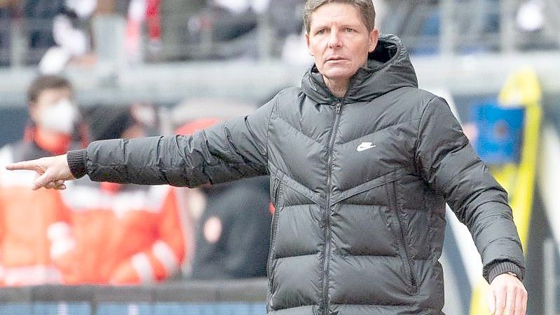 Eintracht-Coach Oliver Glasner ist das erste Mal in einem europäischen Viertelfinale. Foto: Sebastian Gollnow/dpa