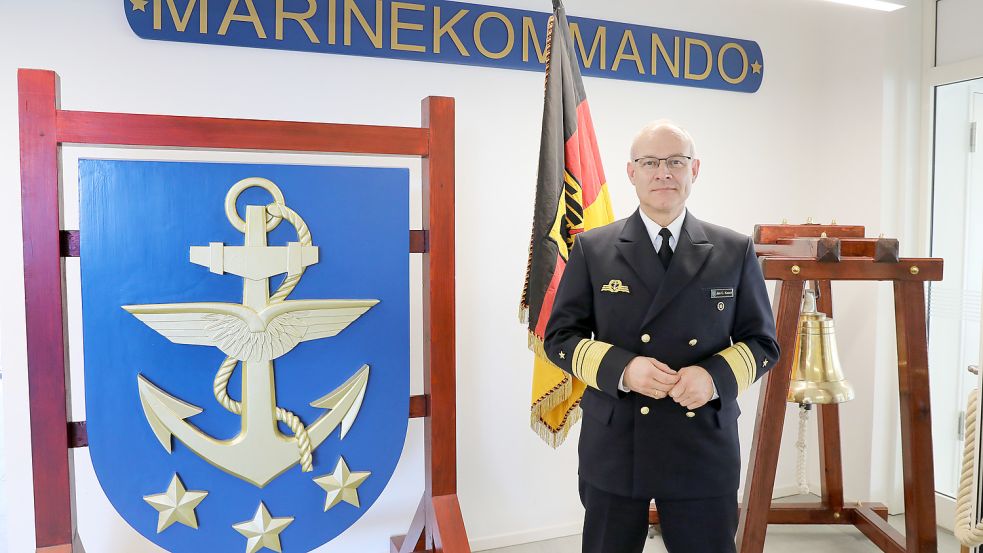 Vizeadmiral Jan Christian Kaack steht vor anspruchsvollen Aufgaben. Foto: dpa/Bernd Wüstneck