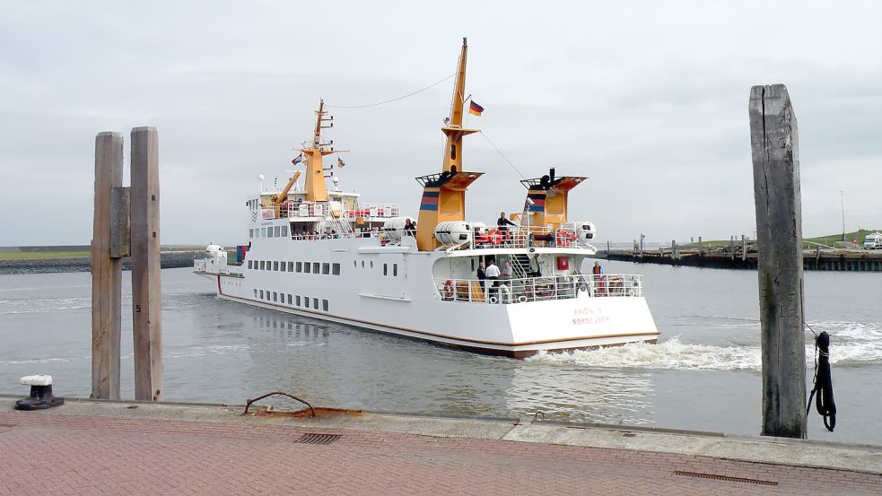 Eine Fähre dieses Typs ist am Sonntag im Norddeicher Hafen mit einem Schwesternschiff kollidiert. Foto: OZ-Archiv