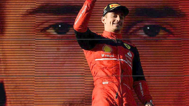 Nach mageren Jahren könnte Charles Leclerc Ferrari zum ersten Fahrertitel seit 2007 führen. Foto: Joel Carrett/AAP/dpa