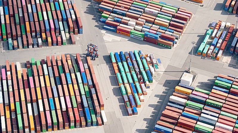 Ein Containerterminal im Hamburger Hafen. Foto: Daniel Reinhardt/dpa