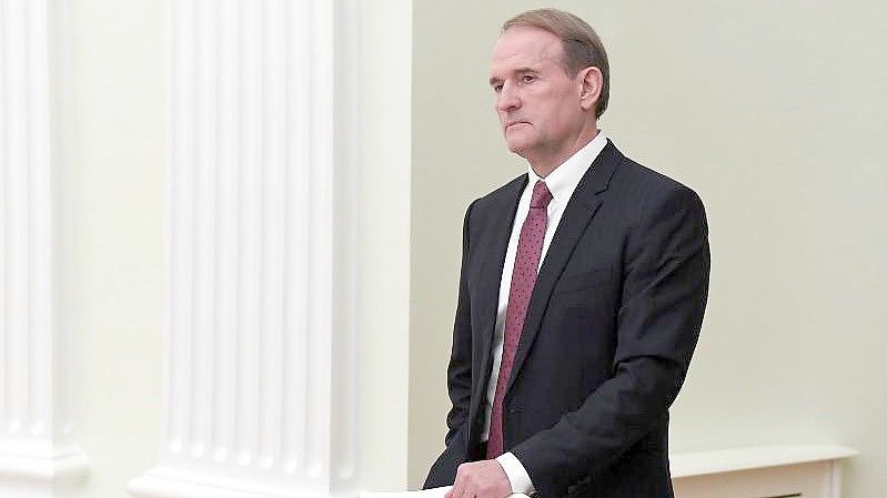 Viktor Medwedtschuk gilt als enger Verbündeter von Wladimir Putin. Foto: -/Kremlin/dpa