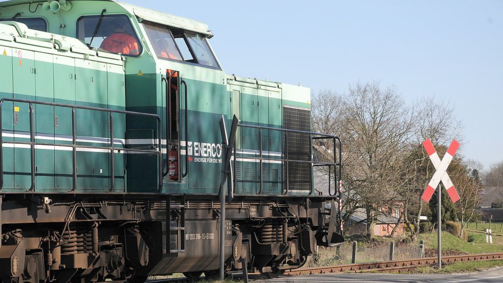 Auf der betroffenen Strecke verkehren vorwiegend Züge der Firma Enercon. Foto: Archiv/Mohr
