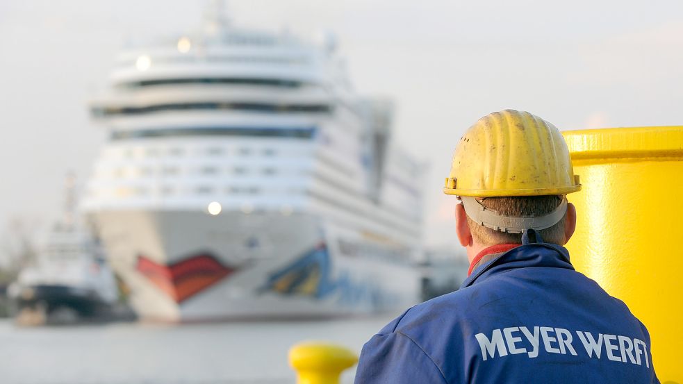 Die Meyer Werft ist im Tarif der Metall- und Elektroindustrie tätig. Foto: Ingo Wagner/dpa
