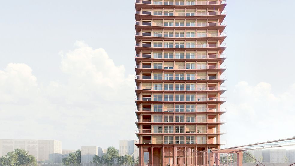 Im östlichen Wasserturm entstehen zwischen 80 und 85 Wohnungen. Foto: Ditting/Buchner Bründler Architekten