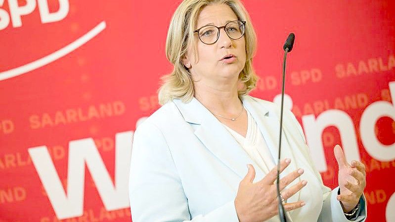 Anke Rehlinger (SPD), die neue saarländische Ministerpräsidentin. Foto: Oliver Dietze/dpa