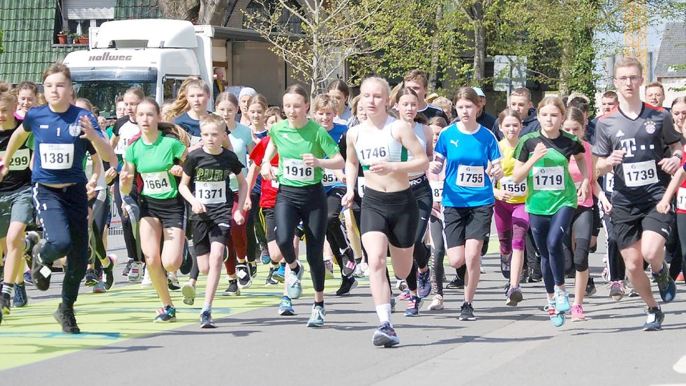 Die Jugendlichen gingen beim Citylauf auf der Zwei-Kilometer-Strecke an den Start. Foto: Reemts