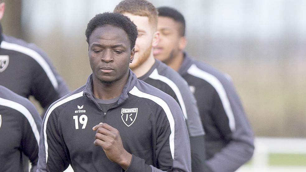 Rachid Traoré war erstmals beim Kickers-Training.