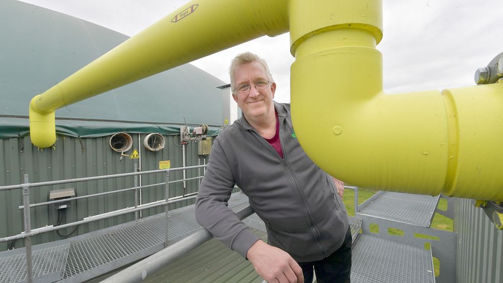 Rewert Wolbergs, Geschäftsführer der Biogasanlage Naturgas Ardorf, ist überzeugt, dass Biogas helfen kann, den Wärmebedarf zu decken. Foto: Ortgies