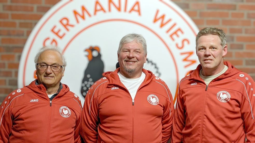 Ab kommender Saison übernimmt das Trio, das sich am Mittwoch der Mannschaft vorstellte: Co-Trainer Detlef Nietsch (von links), Chefcoach Jürgen Zimmermann und Torwarttrainer Jens Looger. Foto: Homes