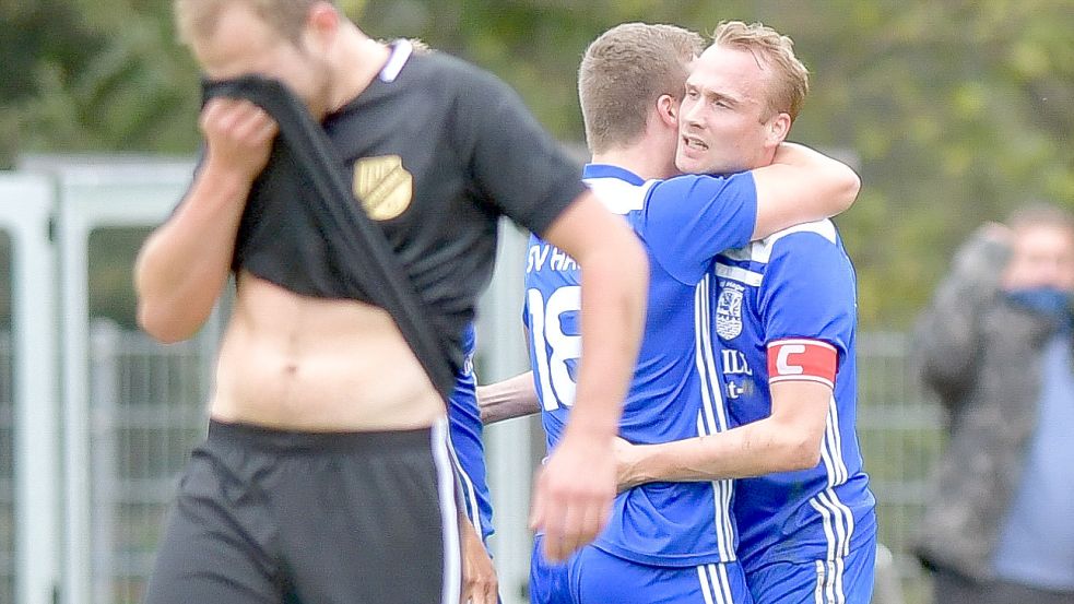 Die besten Karten im Kampf um die Bezirksliga-Meisterschaft hat der SV Hage. Foto: Ortgies