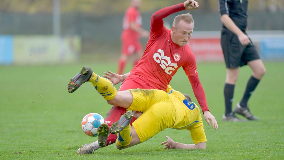 Die erste Herren von Germania Leer befindet sich derzeit am Boden. Die Landesliga-Mannschaft streikt wegen Unstimmigkeiten mit dem Vereinsvorstand. Foto: Ortgies