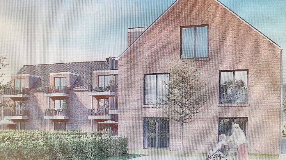 So soll das Mehrfamilienhaus am Kirchring in Bunde aussehen. Animation: Architekturbüro Fresemann
