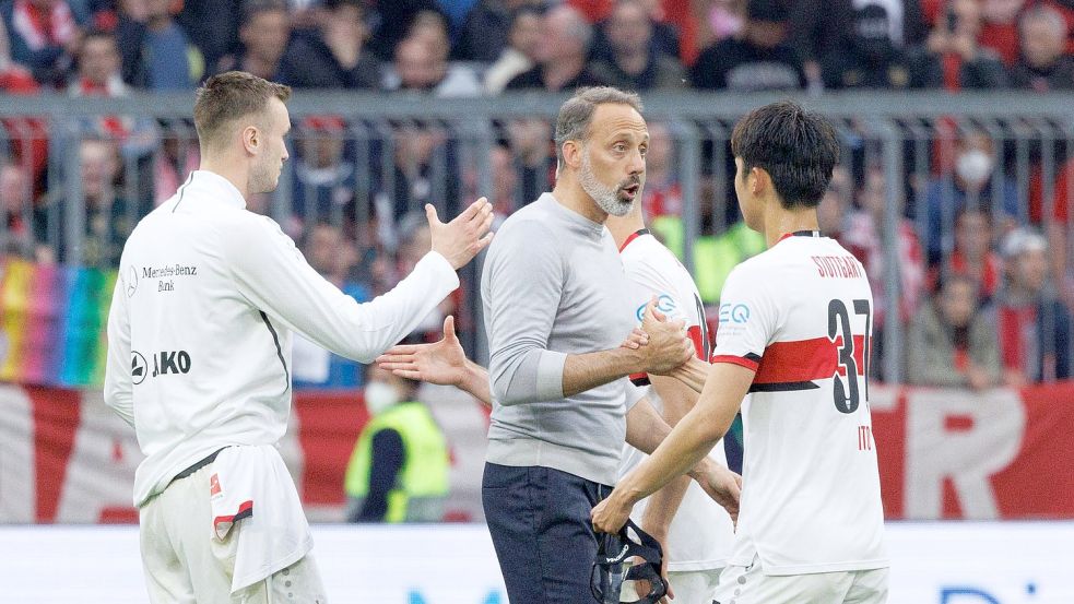 Der VfB Stuttgart muss den 1. FC Köln am letzten Spieltag besiegen, um die Chancen aufrecht zu erhalten Hertha BSC noch von Platz 15 zu verdrängen. Foto: Matthias Balk/dpa
