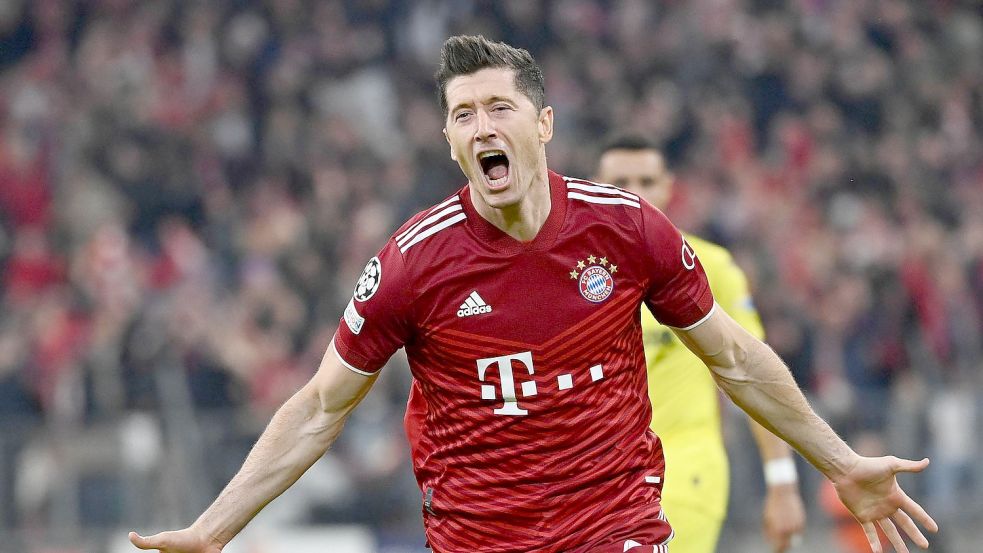 Erzielte in dieser Bundesliga-Saison für den FC Bayern München vor dem 34. Spieltag bereits 34 Saisontore: Robert Lewandowski. Foto: Sven Hoppe/dpa