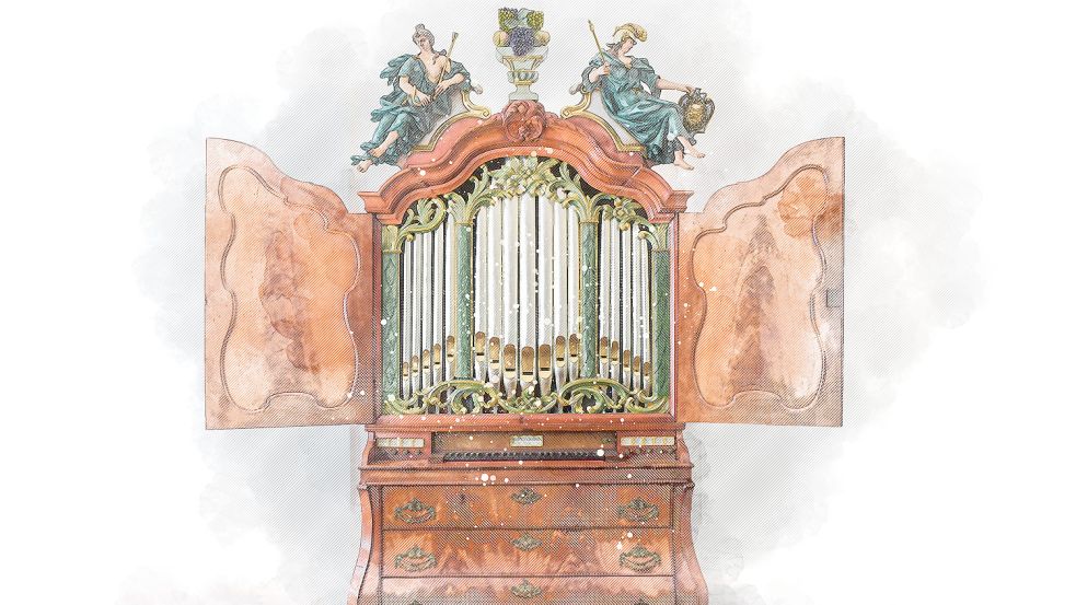 Die Haus-Orgel des Emders Ibe Peters Iben. Foto: Ortgies