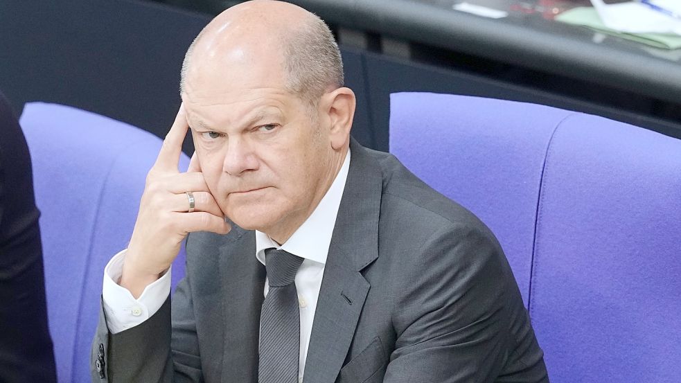 Kanzler Olaf Scholz zaudert, wenn es um den Ukraine-Krieg geht. Foto: dpa/Kay Nietfeld