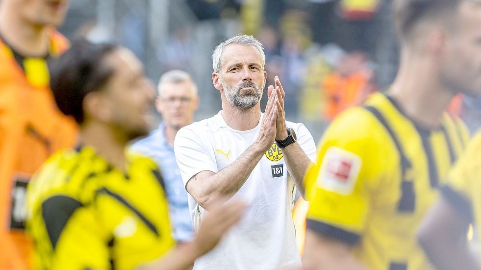 Muss nach einem Jahr gehen: Trainer Marco Rose. Foto: dpa/David Inderlied