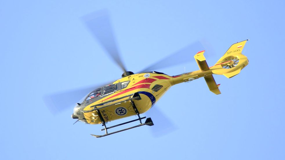 Ein Rettungshubschrauber war im Einsatz. Symbolfoto: Pixabay