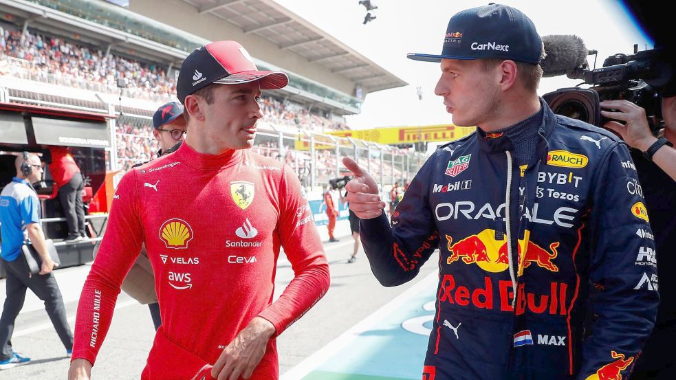Die beiden Topfavoriten auf den Sieg in Monaco: Charles Leclerc (l) und Max Verstappen. Foto: Joan Monfort/AP/dpa/Archiv