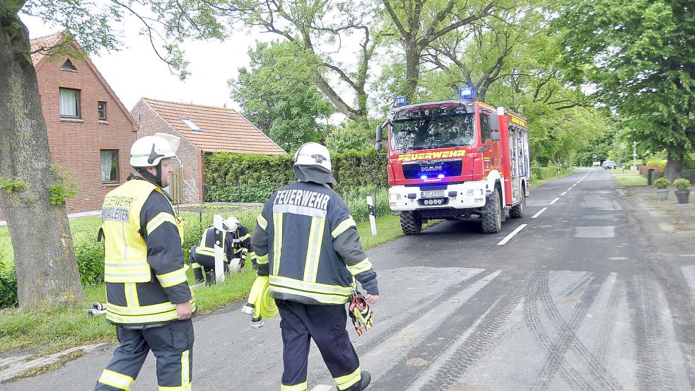 Die Feuerwehr wurde nach Landschaftspolder in der Gemeinde Bunde gerufen. Foto: Wolters