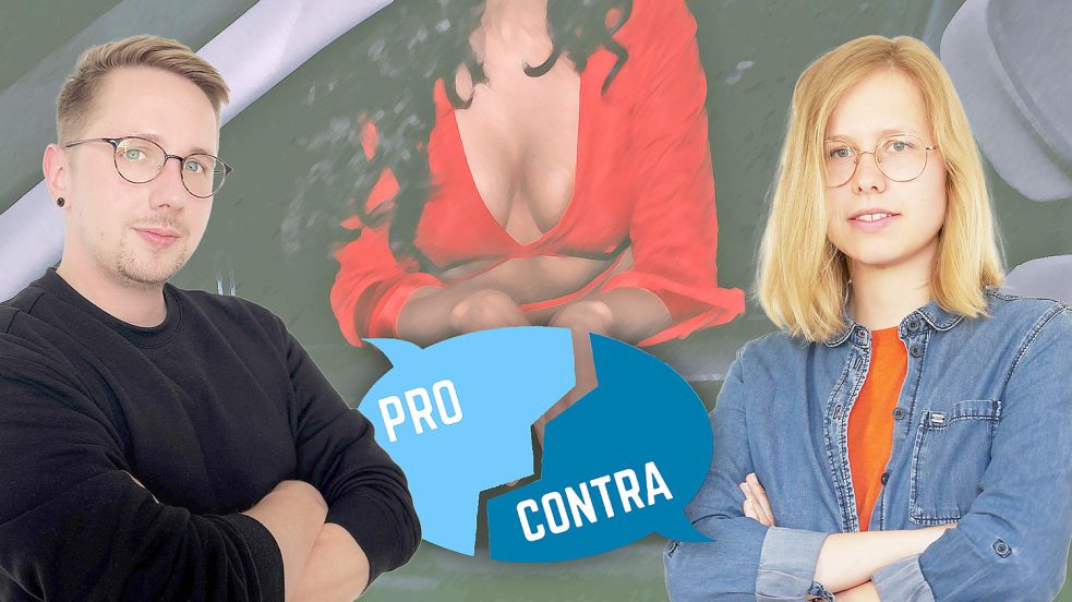 Was für und was gegen ein Verbot von Prostitution spricht, darüber streiten Alexander Kruggel (l.) und Katharina Golze. Foto: Hannes Mekelburg