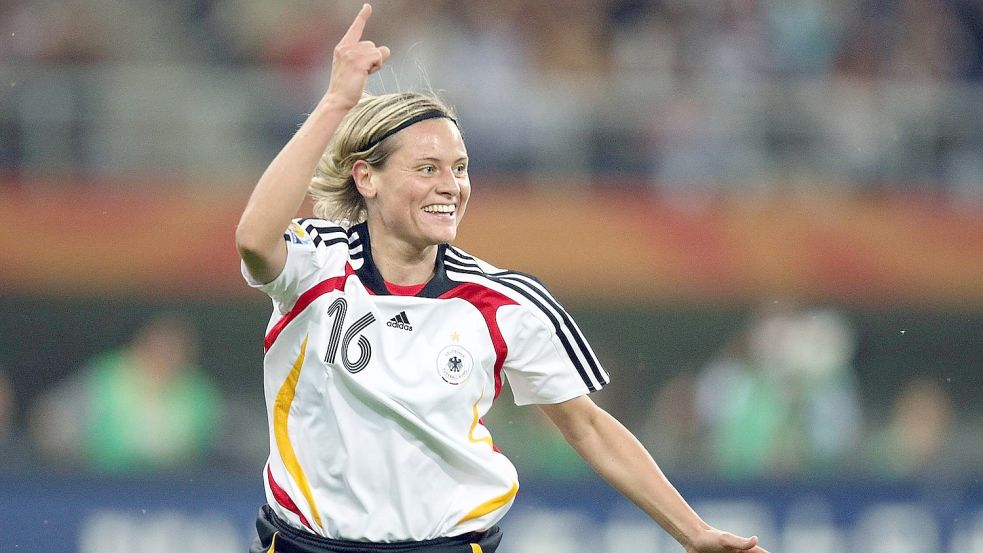 Martina Müller im deutschen Nationaltrikot – hier ein Foto aus dem Jahr 2007. Foto: Imago
