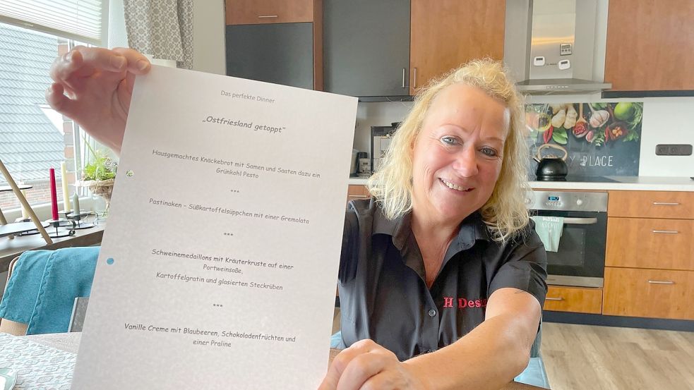 Das Menue von Hiltrud Schellenberg hatte mit seinem Grünkohl-Pesto einen klare ostfriesische Note. Foto: Boschbach