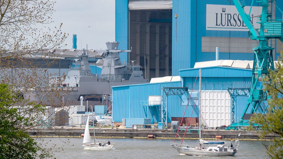 Die Peenewerft in Wolgast gehört zum Lürssenkonzern. Foto: Stefan Sauer