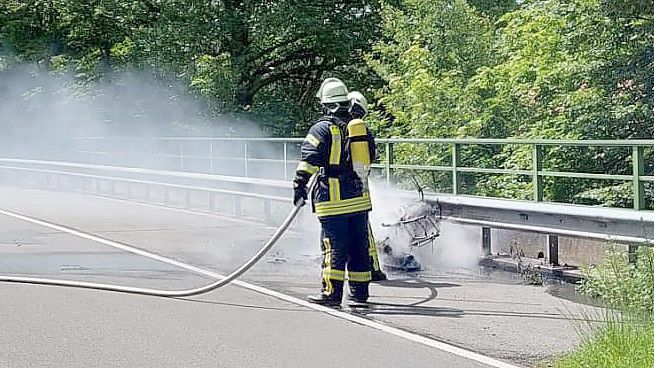 Die Feuerwehr konnte den Brand zügig löschen. Foto: Feuerwehr