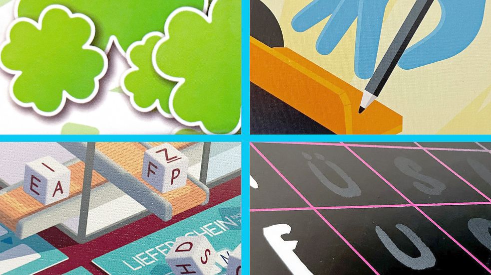 Cover-Ausschnitte: Um diese vier Spiele geht es in diesem Spielekenner-Quartett. Foto: Karsten Grosser